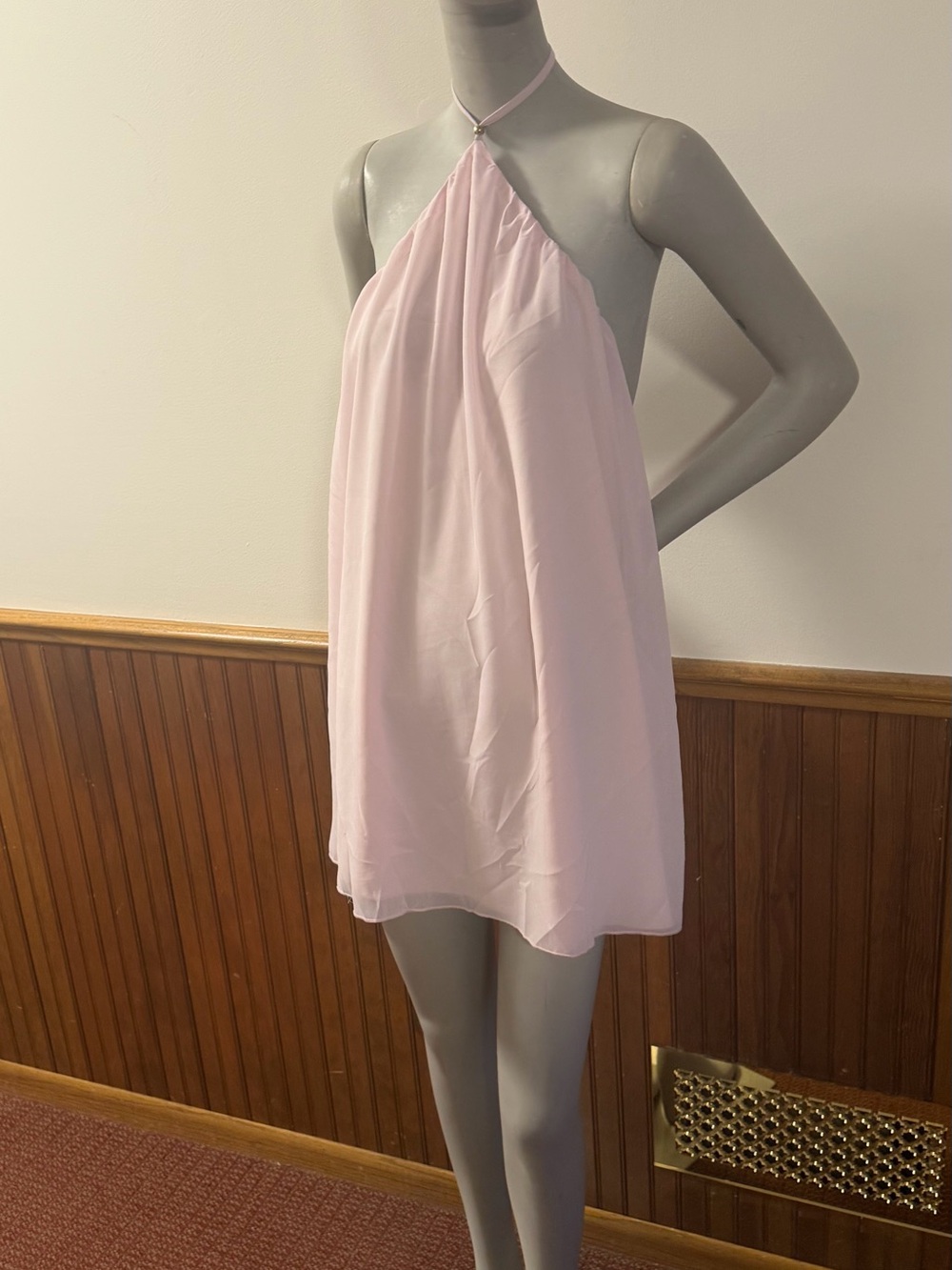 Edikted Emeline Open Back Halter Mini Dress